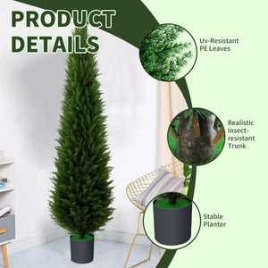 Self-Watering Square Planters 2-Pack — Indoor & Outdoor, Black
