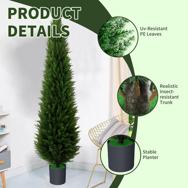 Self-Watering Square Planters 2-Pack — Indoor & Outdoor, Black