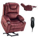 Oversized Power Lift Recliner Chair with Massage & Heat