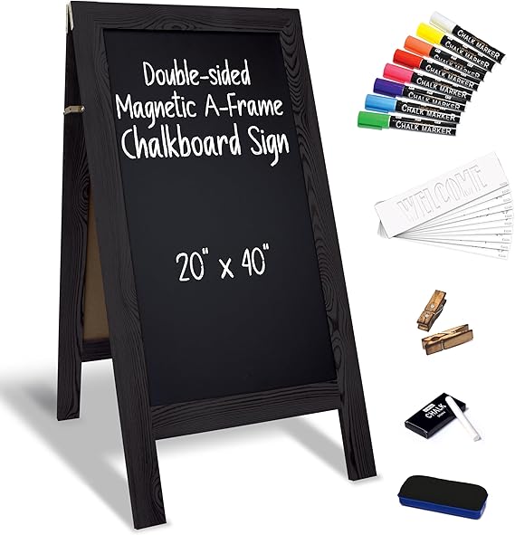 20x40 Magnetic A-Frame Chalkboard Sign with Accessories