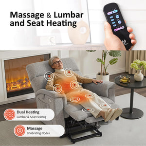 Power Lift Recliner Chair with Massage & Dual Heating