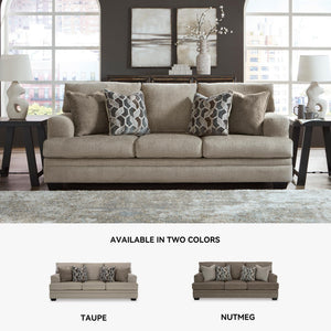 Contemporary Sofa with 4 Toss Pillows