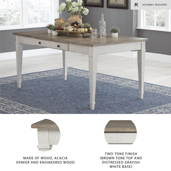 Farmhouse Rectangular Dining Table with Storage