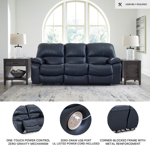 Power Reclining Sofa – Leather Match, Zero Wall, USB Charging, 3-Seat