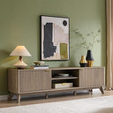 70" Mid-Century Modern Fluted TV Stand with Storage