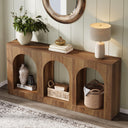 70.9" Console Table with 3 Arched Shelves