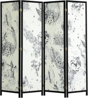 8-Panel Folding Room Divider Screen