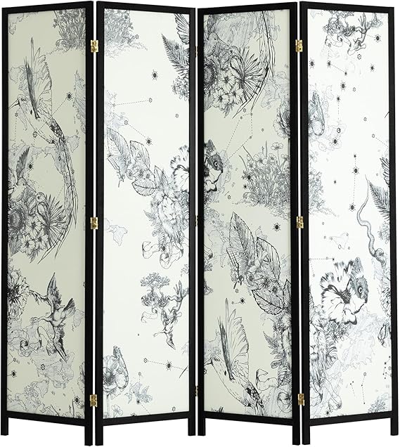 8-Panel Folding Room Divider Screen