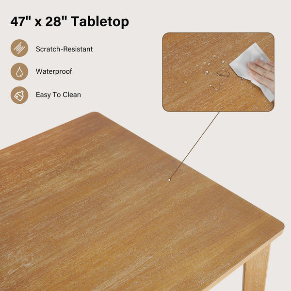 Farmhouse Dining Table Set with Chairs and Bench