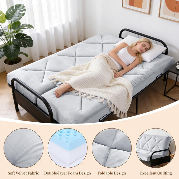 Foldable Futon Mattress with Memory Foam