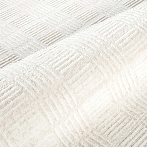 Cream Checkered Minimalist Area Rug