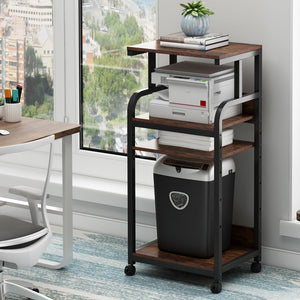 4-Tier Adjustable Printer Stand with Wheels