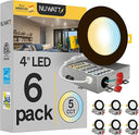 4-Inch Ultra-Thin LED Recessed Lighting 5CCT Dimmable 12-Pack