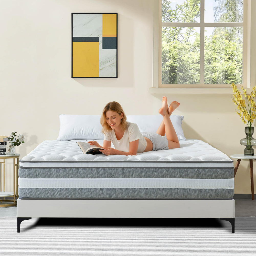 Hybrid Pillow Top Mattress – Gel Memory Foam & Pocketed Spring