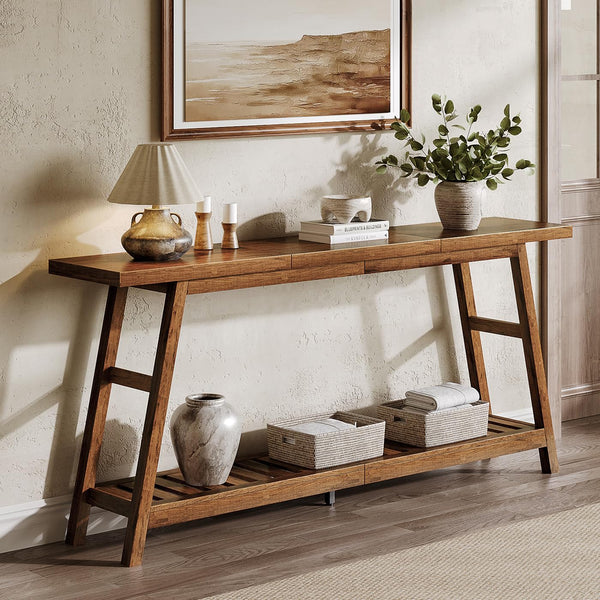 70.9" 2-Tier Console Table for Entryway & Living Room