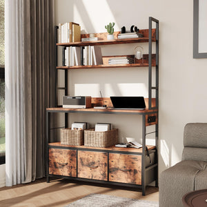 5-Tier Baker's Rack with Charging Station & Drawers