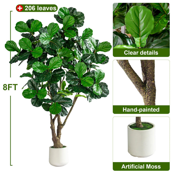 Artificial Fiddle Leaf Fig Tree with Pot