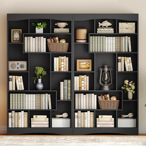 71" Tall Bookshelf with 13 Open Shelves