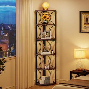 6-Tier Corner Shelf, 67" Tall
