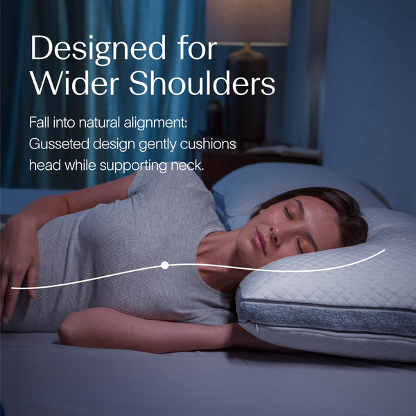 Gusseted Sapphire Queen Pillow – Adjustable Loft, Shredded Memory Foam