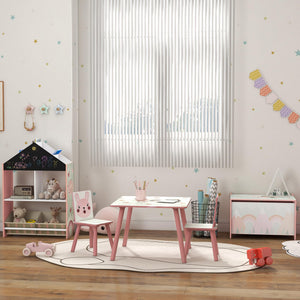 Kids Storage Chest with Safety Hinge – Pink Animal Design