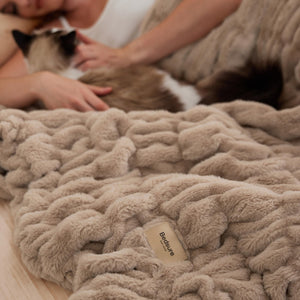 Faux Fur Throw Blanket – Double-Sided Plush 50"x60"