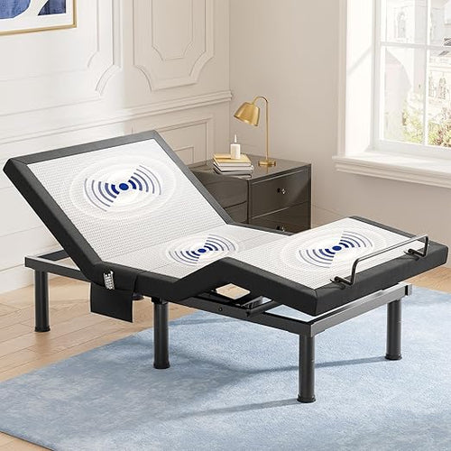 Adjustable Bed Frame with Massage & Wireless Remote