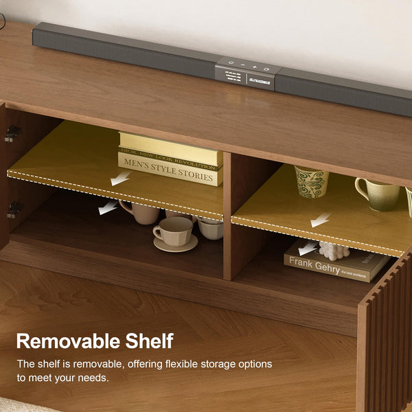86.61" Mid-Century Modern TV Stand for TVs up to 85"