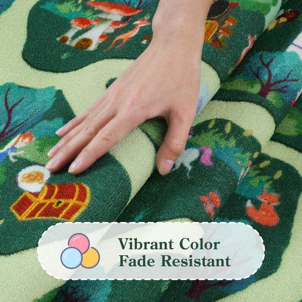 Kids Playroom Rug – Washable Non-Slip Play Carpet