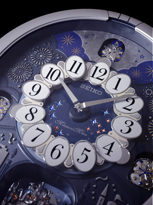 Melodies in Motion Swarovski Crystal Pendulum Wall Clock