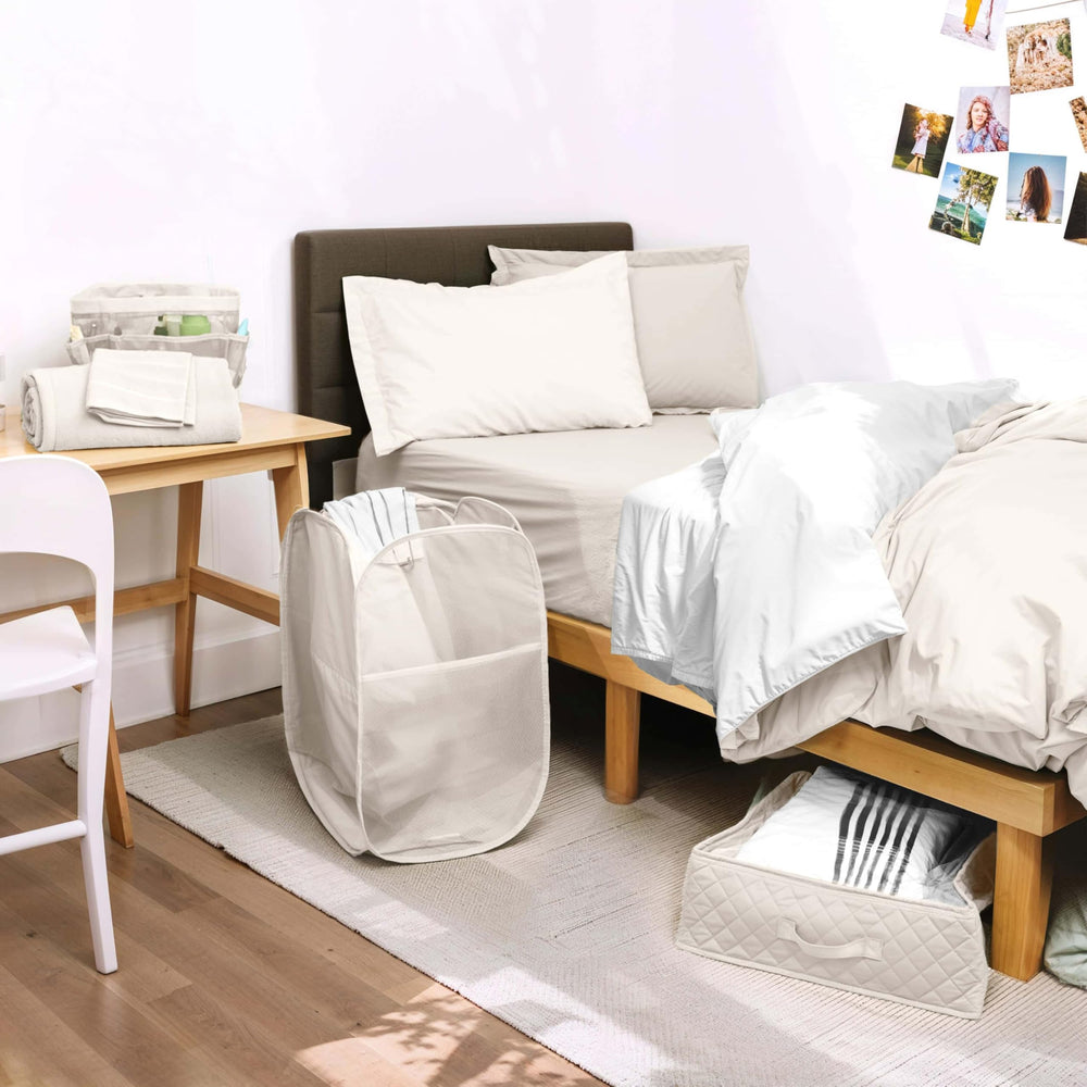 Twin XL Dorm Room Complete Bedding & Organizer Set