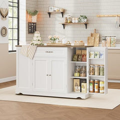 Kitchen Island Cart with Storage on Wheels
