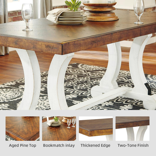 Farmhouse Extendable Dining Table with Leaf