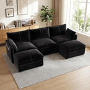 L-Shaped Modular Sectional Sofa with Reversible Chaise