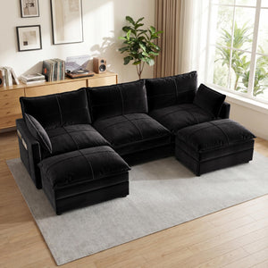 L-Shaped Sectional Sofa with Reversible Chaise & Deep Seat