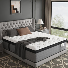 King Euro Top Hybrid Mattress – 14 Inch Extra Firm with Pocket Springs