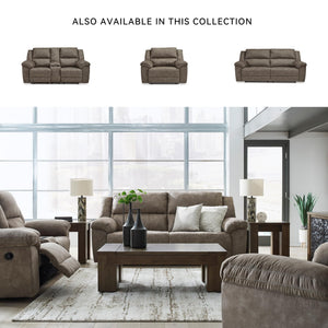 Grey Faux Leather Reclining Sofa