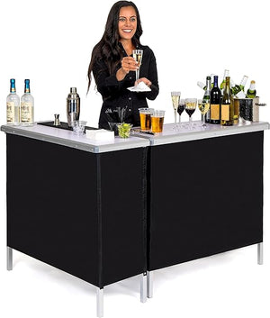 Portable Double Bar Table Set with Carrying Case – Standard or LED