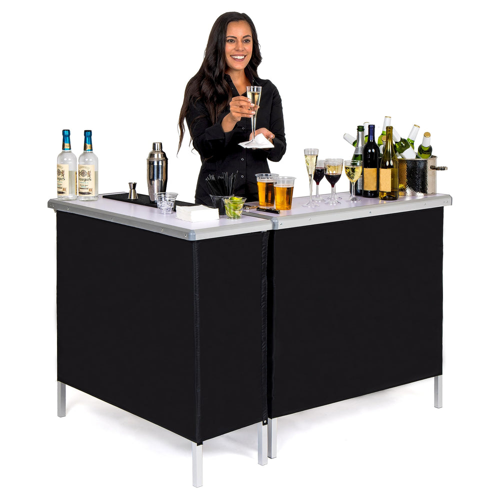 Portable Double Bar Table Set with Carrying Case – Standard or LED