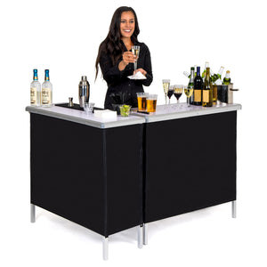 Portable Double Bar Table Set with Carrying Case – Standard or LED