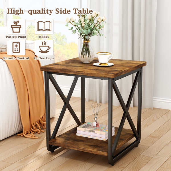 3 Piece Coffee Table Set with Fabric Drawers and Storage Shelves