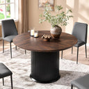 47" Round Fluted Pedestal Dining Table