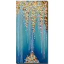 Hand-Painted Abstract Oil Painting on Canvas – 24x48 Inch Framed Wall Art
