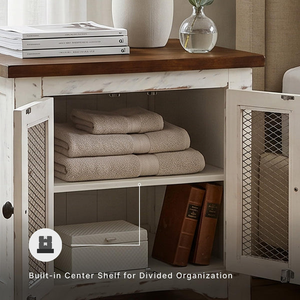Wystfield Farmhouse End Table with Storage