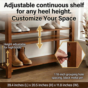 Lift-Top Storage Bench with 3-Tier Shoe Rack