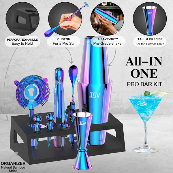 12-Piece Cocktail Shaker & Bartender Kit