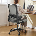 Ergonomic Mesh Office Chair with Adjustable Lumbar Support & Flip-Up Armrests