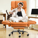 Wide Reclining Office Chair 400 lbs – Reversible Armrest, Lumbar Support & Footrest