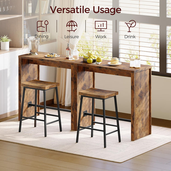 Industrial Bar Table with Footrest
