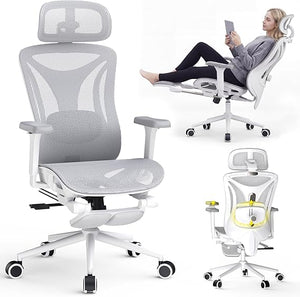 Ergonomic Office Chair with Footrest & Mesh Back